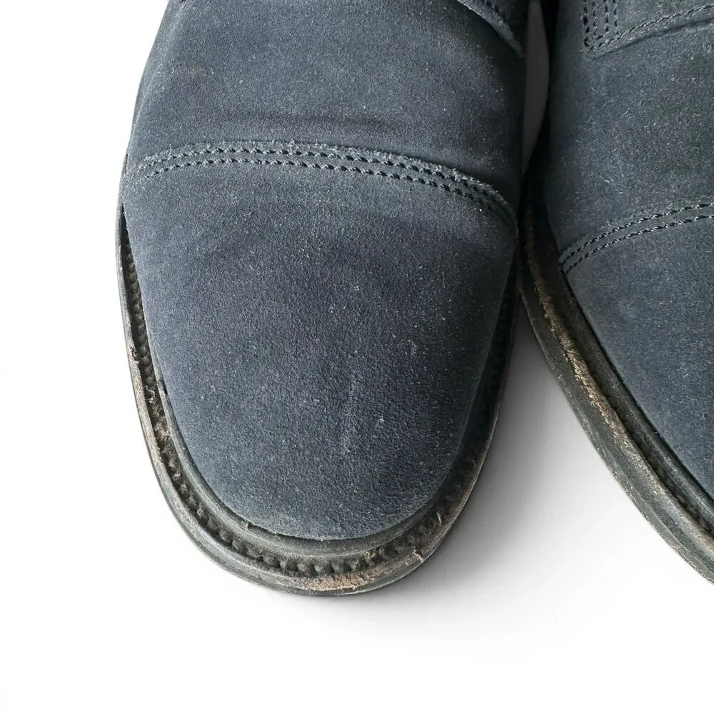 Alfred Sargent x J. Crew Men's UK 9.5 / US 10 Blue Suede Cap Toe Boots England